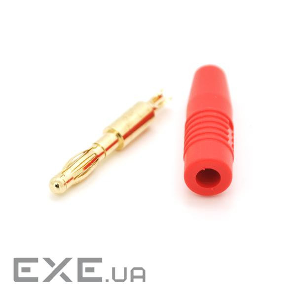Наконечник кабельний, гвинтова фіксація, ізолятор: ПВХ, діаметр 3.5мм, позолочений штекер, ч (13091) (13091)