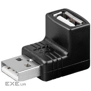 Перехідник обладнання Goobay USB2.0 A M/F,90йвверх адаптер Nickel (75.06.8920-1)