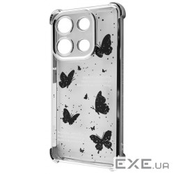 Чехол WAVE Winkie Xiaomi Redmi Note 13 4G silver/butterfly (64208 silver/butterfly)