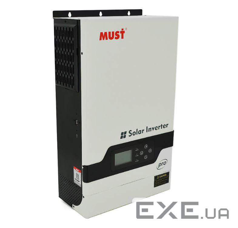 Гібридний інвертор MUST PH18-5248PRO, 5200W, 48V, струм заряду 1-60А, 160-275V, MPPT (80А, 450 Vdc),