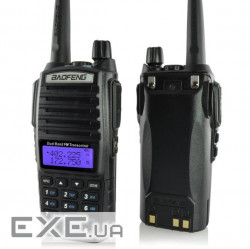 Бездротова рація Baofeng BF-UV82 c дисплеєм, FM- радіо, корпус пластмас, частота 400-470MHz, Blac