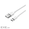 Дата кабель USB 2.0 AM to USB-C 1.0m 3A white Vention (CTHWF)