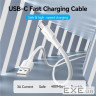 Дата кабель USB 2.0 AM to USB-C 1.0m 3A white Vention (CTHWF)