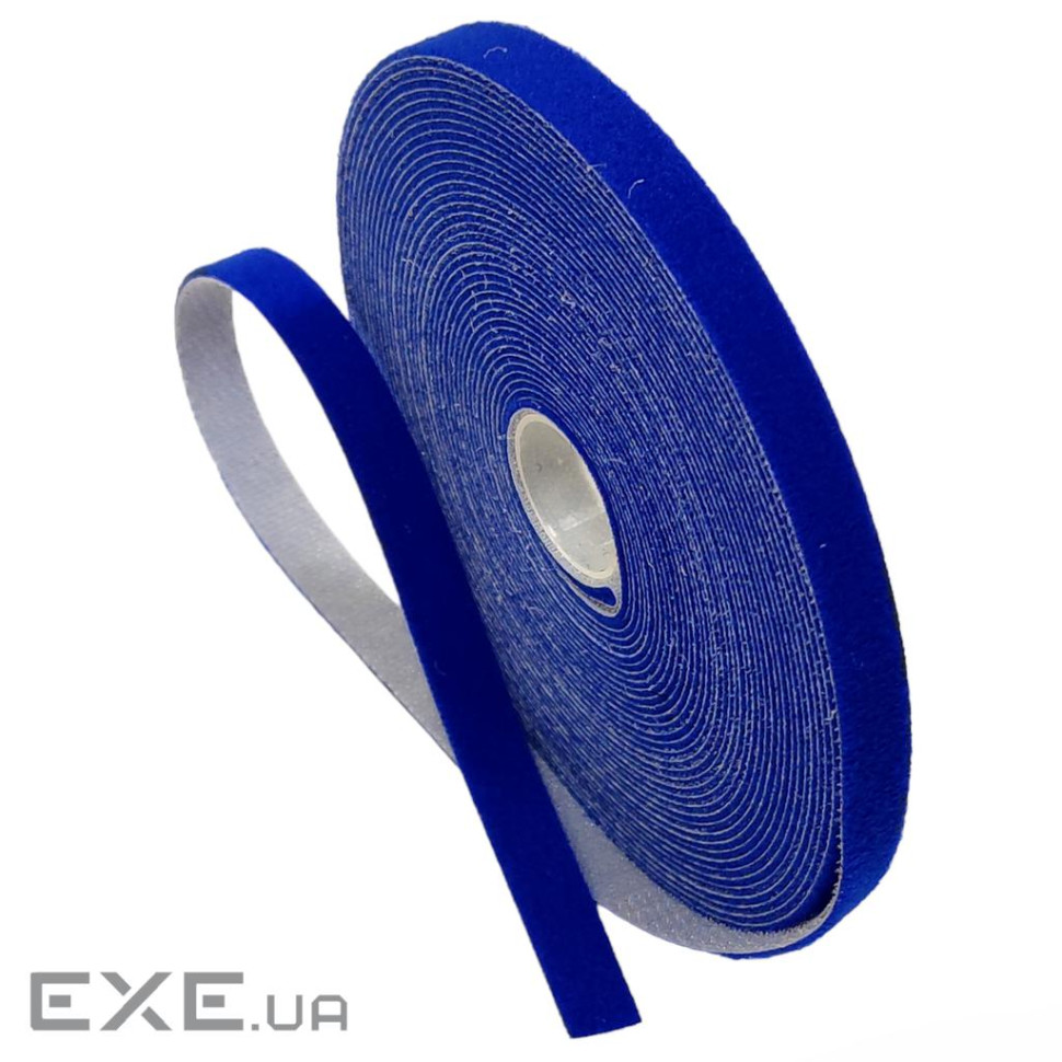 Стяжка-липучка, 12 мм x 10 м, моток, синій , EPNew (GTM-1210BLZ-E5)