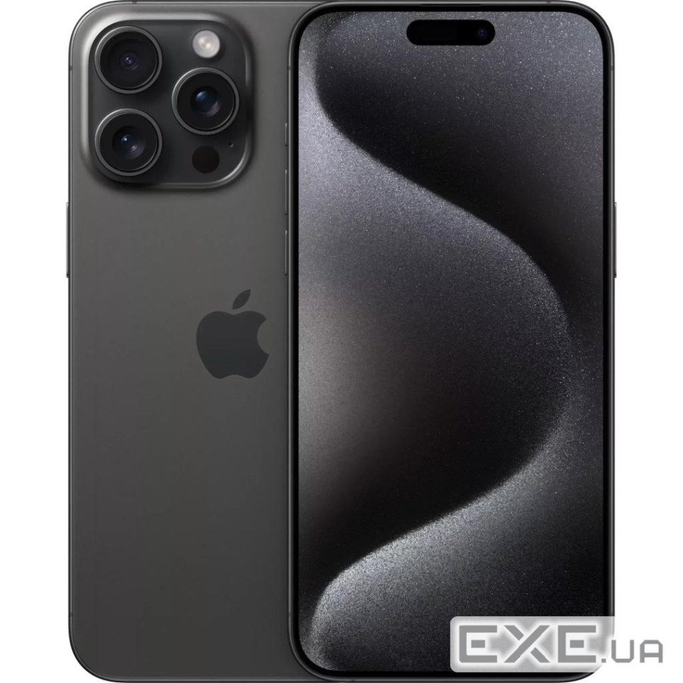 Мобільний телефон Apple iPhone 15 Pro Max 256Gb eSim (Grade A) Black Titanium USED (iP15PM2eBkT_A)