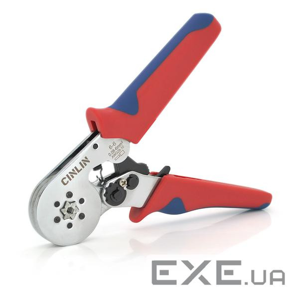 Кримпер CINLINELE HCS8 6-6A для обтиску кабельного наконечника, red + набір (HCS8 6-6A+VE780)