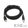 Кабель для принтера USB 2.0 AM/BM 3.0m ferrite black Voltronic (YT-AM/BM-3.0B)