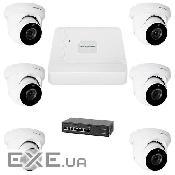 Комплект відеоспостереження на 6 камер GV-IP-K-W76/06 5MP