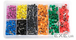 Набір клем / наконечників 1280шт (E0508v-200, E7508b-200, E1008y-200, E1508bl-150, E2508g (YT-39446) (E0508v-200, E7508b