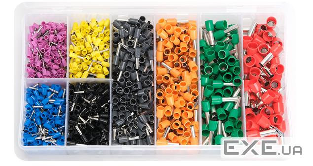 Набір клем / наконечників 1280шт (E0508v-200, E7508b-200, E1008y-200, E1508bl-150, E2508g (YT-39446) (E0508v-200, E7508b
