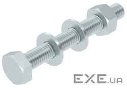 Шестигранний болт із шайбою, зазубреною шайбою та гайкою, М10х80мм OBO Bettermann 6418250