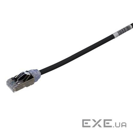 Патч-корд FTP 28AWG, кат 6A, 3м, чорний (STP28X3MBL)