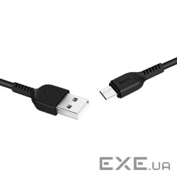 Дата кабель USB 2.0 AM to USB-C 1.0m 3A PVC X20 black HOCO (6957531068846)
