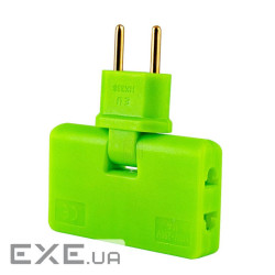 Трійник + перехідник 3 in 1, UK / US-EU, 220В, 10А, поворотний 180 &deg;, Pink (HK338G) 180 &deg;, Pink (HK338G)