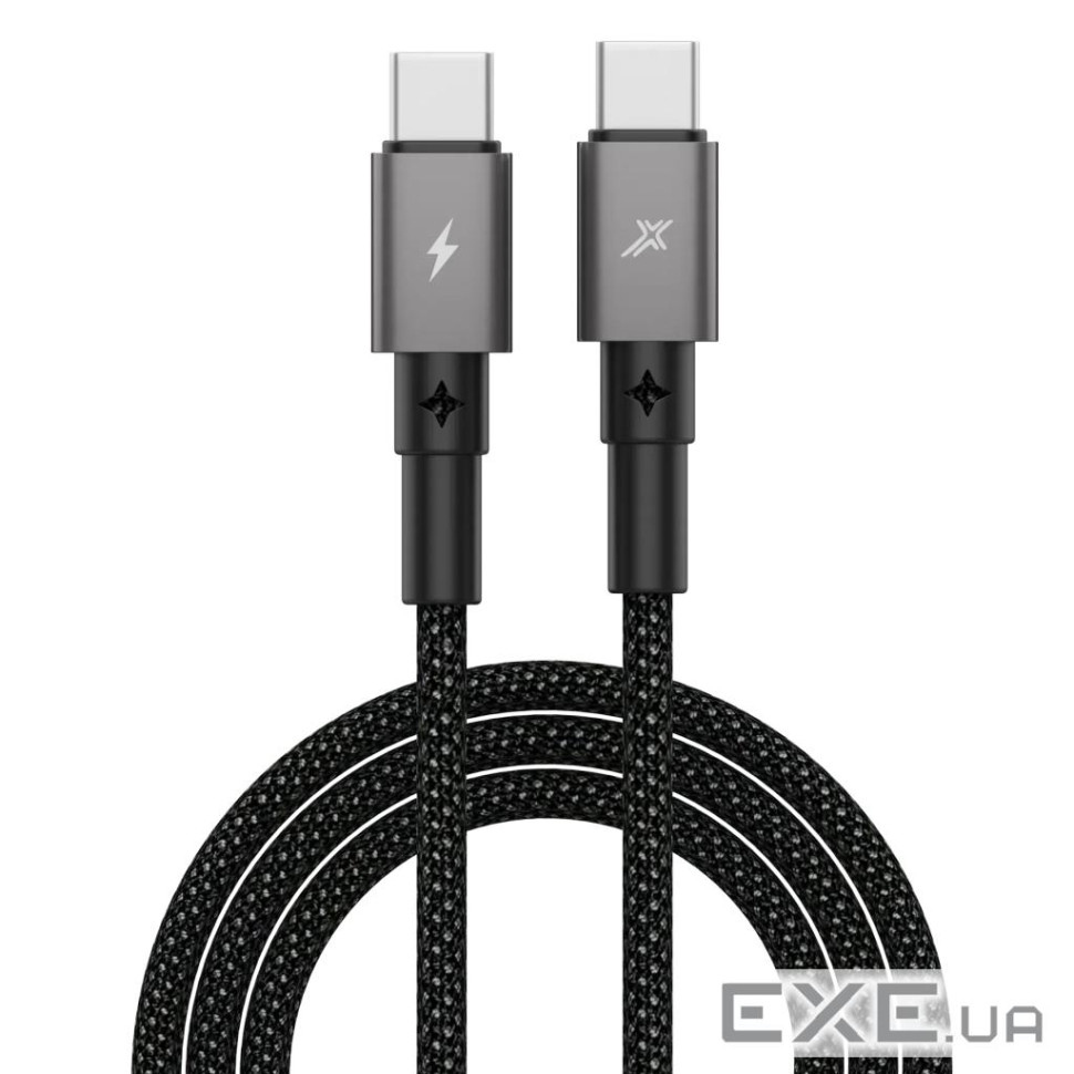 Дата кабель USB-C to USB-C 1.0m 100W black Grand-X (CC-08B)