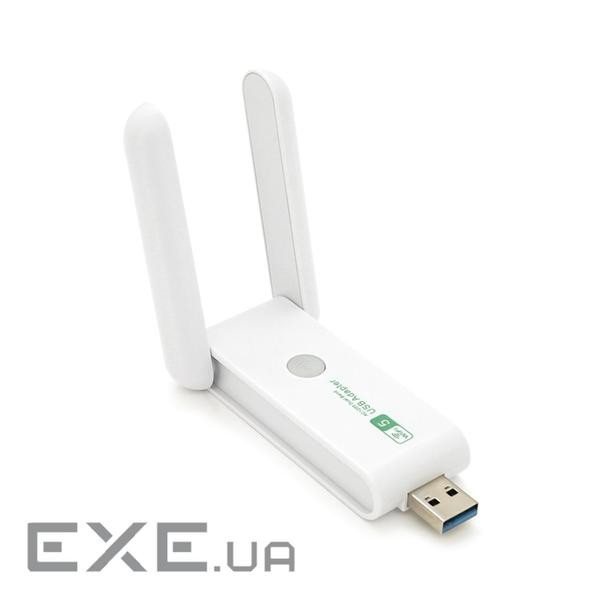 Бездротовий мережевий адаптер Wi-Fi-USB3.0 Merlion LV-UAC15,RTL8812BU, з 2-ма а (LV-UAC15-RTL8812BU)