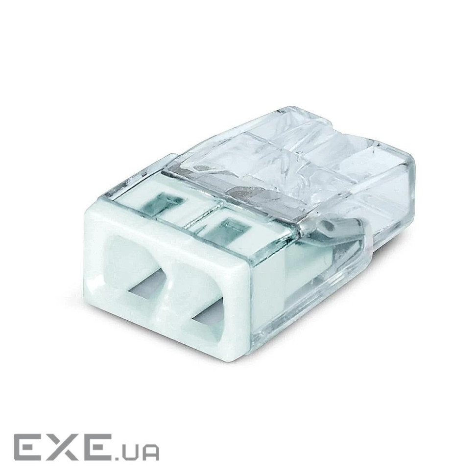 Клемний блок 2х1...2.5мм2, для однопров.проводн.,мідь, WAGO, прозорий (2273-202) (2273-202)