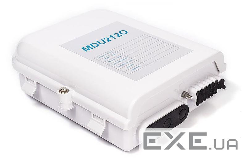 Бокс оптичний RCI MDU 212 O (IP54, зовнішній на 3 кабельні введення, 12 висновків для FTTH патчкордів )