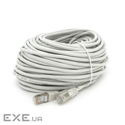 Патч-корд литий MERLION, FTP, RJ45, Cat.5e, 30m, сірий, CU, Q200 (PCM-CU-5E / 30G)