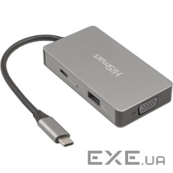 Порт-реплікатор POWERPLANT USB-C to 2xHDMI, 1xVGA,1xUSB3.0, PD60W (CA913879)