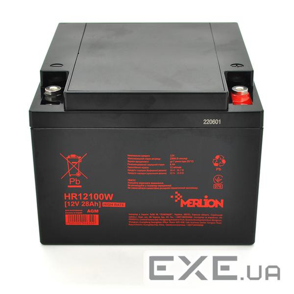 Батарея до ДБЖ Merlion HR12100W, 12V 28Ah