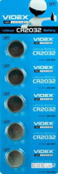 Батарейка VIDEX CR2032, Літієва Blister/ 5pcs (22761)