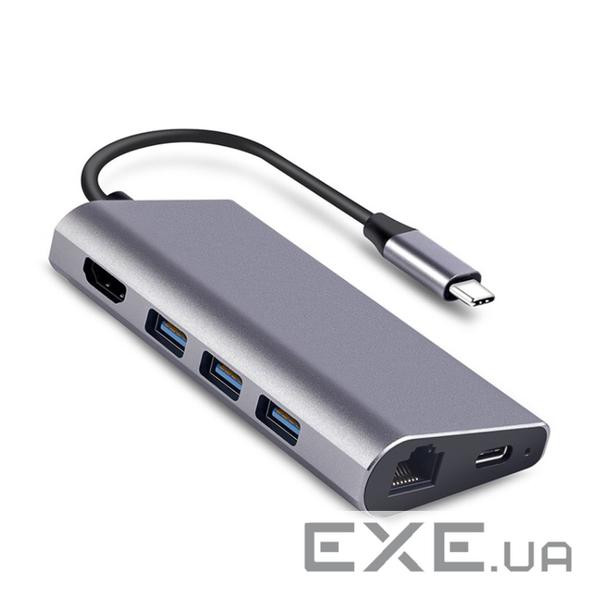 Перехідник моніторний Lucom USB Type-C-HDMI M/F,(Thunderbolt3) MultiPort 4K@30Hz (62.09.8308-1)