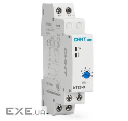 Реле годинника CHINT NTE8B110S, на DIN-рейку, затримка вмикання-1с-10с, Ue/le: AC-15 240В / 0,75А , -5&a