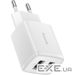 Зарядний пристрій Baseus Compact Charger 2U White (CCXJ010202)