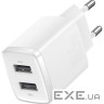 Зарядний пристрій Baseus Compact Charger 2U White (CCXJ010202)