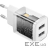 Зарядний пристрій Baseus Compact Charger 2U White (CCXJ010202)