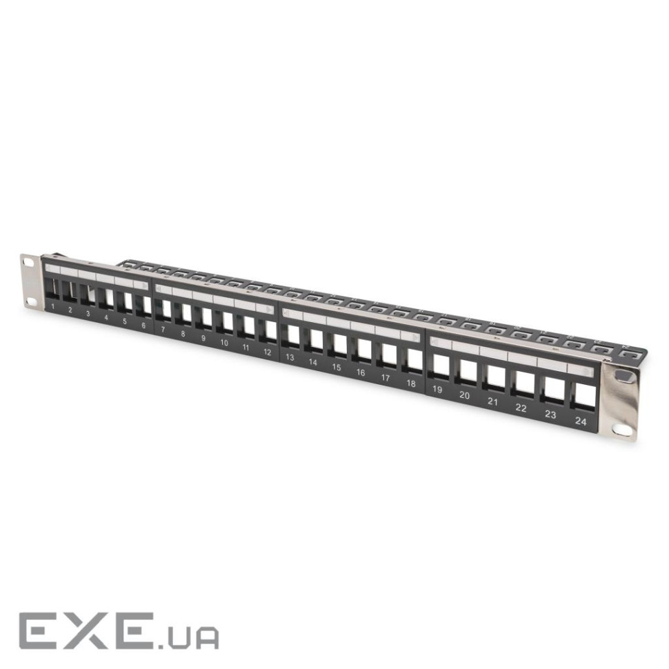 Патч-панель 19" 1U 24 порти набірна Kyestone Digitus (DN-91411-LF)