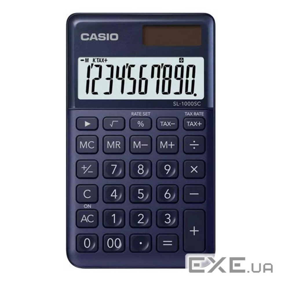 Калькулятор Casio SL-1000SC-NY-W-EP, темно-синій (CALC-CAS-SL-1000SC-N)