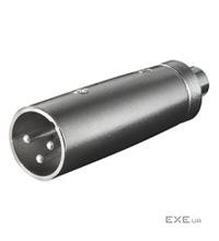 Перехідник Goobay аудіо XLR 3p-RCA M/F, адаптер Metal корпус (75.02.7458-1)