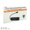 Концентратор Voltronic USB-C to 3xUSB 3.0 + RJ45 1000Mbps black (YT-TCA3H3+Et-W)