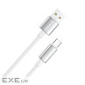 Дата кабель USB 2.0 AM to USB-C 1.0m 3A zinc alloy braided white ColorWay (CW-CBUC098-WT)