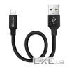 Дата кабель USB 2.0 AM to Lightning 0.25m black ColorWay (CW-CBUL048-BK)