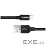 Дата кабель USB 2.0 AM to Lightning 0.25m black ColorWay (CW-CBUL048-BK)