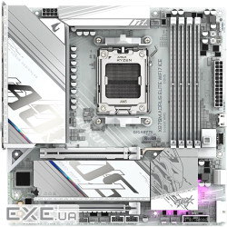 Mатеринська плата sAM5 AMD X870 2xHDMI/2xUSB4 2xM. 2 2.5GbE LAN mATX G (X870M AORUS ELITE WIFI7 ICE)