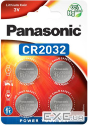 Батарейка Panasonic CR 2032 BL 4 шт ( (CR-2032EL/4B)
