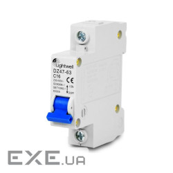 Автоматичний вимикач Lightwell MCB 1P 16A