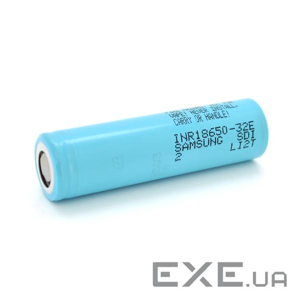 Акумулятор 18650 Li-Ion INR18650-32E, 3200mAh, 6.4A, 4.2/3.65/2.5V, Blue Samsung