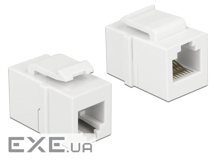 Перехідник телефонний RJ12 F/F,Keystone LSA,білий (62.09.8315-1) (62.09.8315-1)