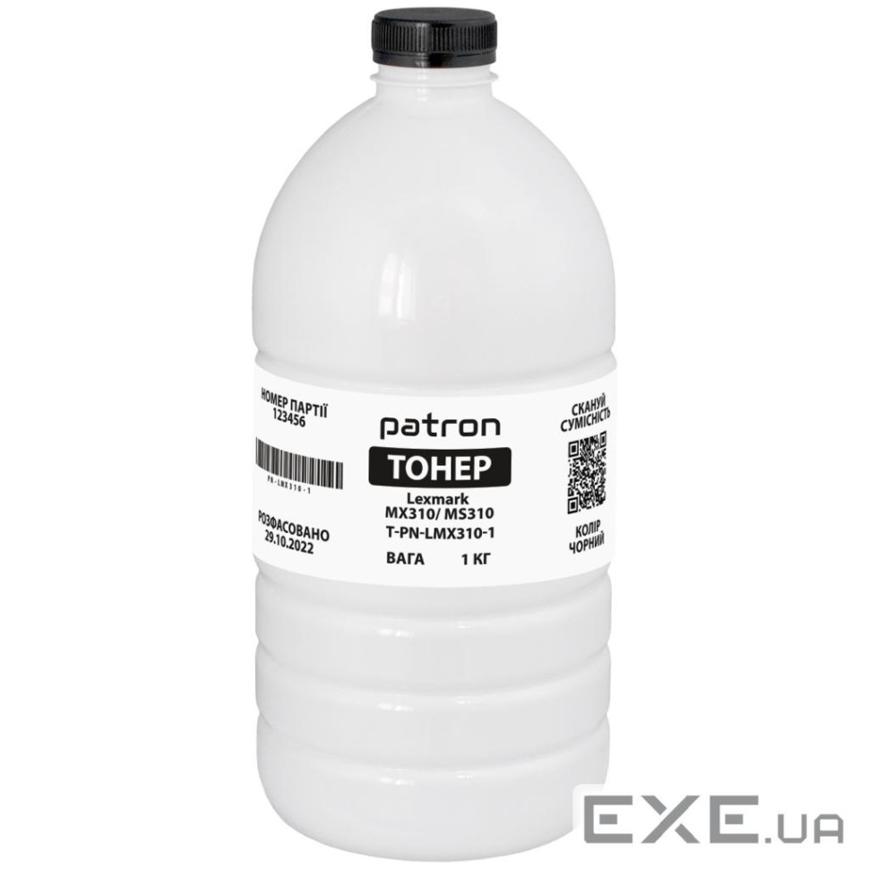 Тонер Lexmark MX310/MS310, 1 кг Patron (PN-LMX310-1)