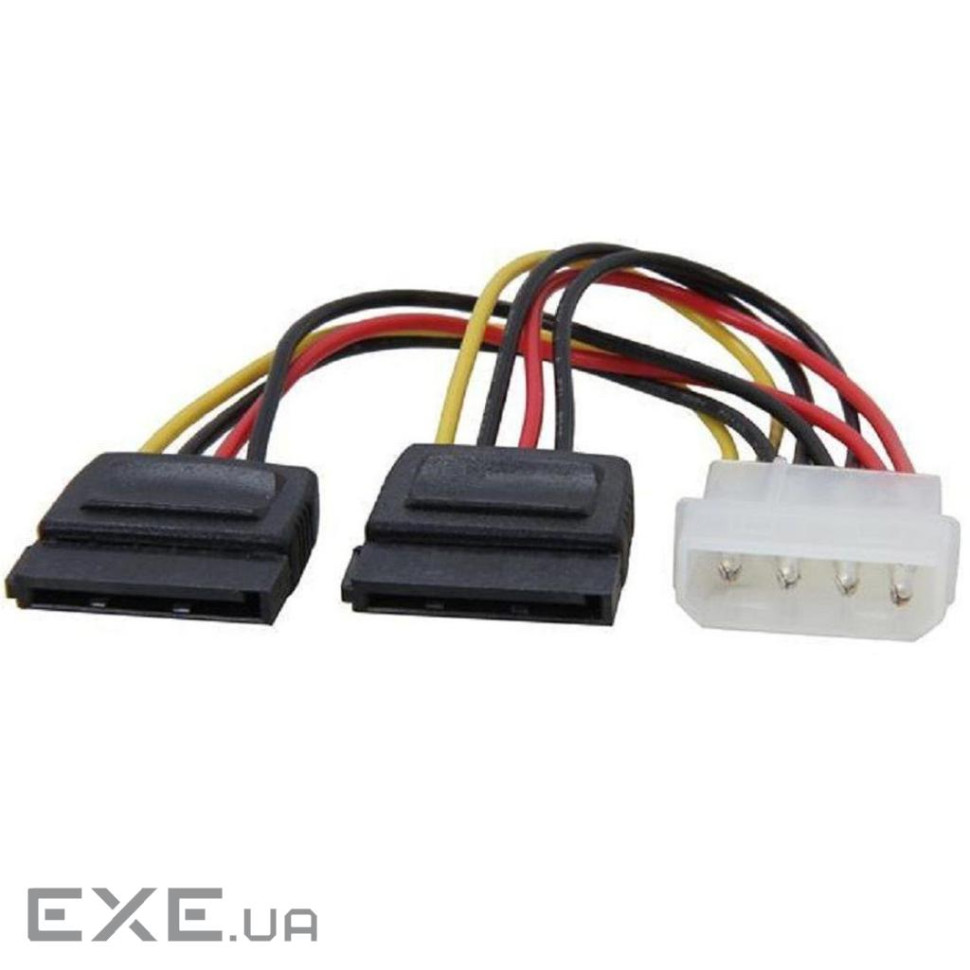 Кабель живлення Molex 4 pin - 2 x SATA power Female (S0449)