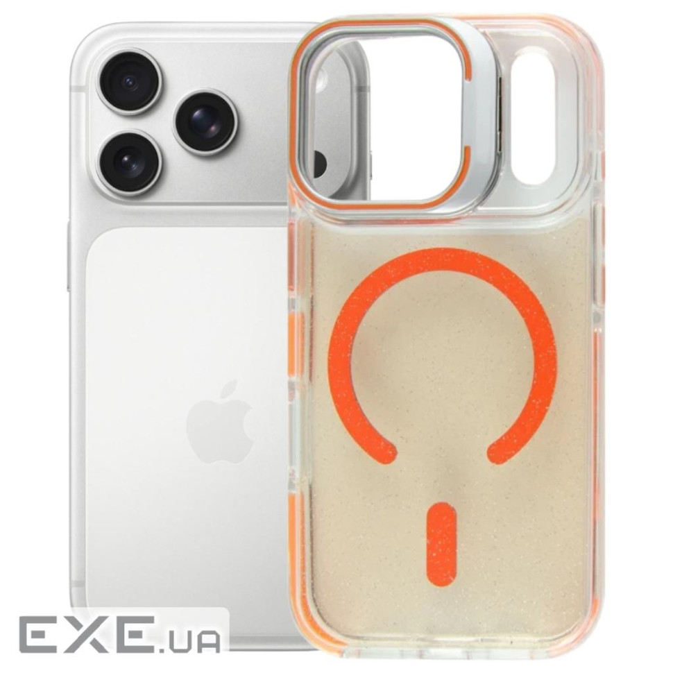 Чохол до мобільного телефона BeCover FIBRA Star Shine MagSafe Apple iPhone 17 Pro Orange (715429)