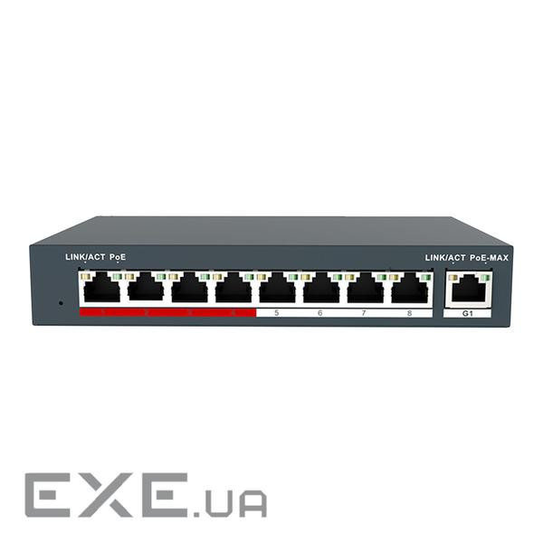 Комутатор мережевий POE GV-018-AI-8+1PG