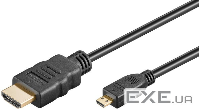 Кабель монітора-сигнальний Goobay HDMI-micro M/M 2.0m, HS+HEC+ARC 4K@60Hz (75.05.3785-1)