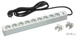 Силовий блок 19" 1U, 9хShuko, вилка Shuko Zpas (W-LZI30-09-SU-000)