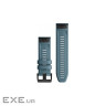 Ремінець до смарт-годинника Garmin fenix 6X 26mm QuickFit Lakeside Blue Silicone (010-12864-03)